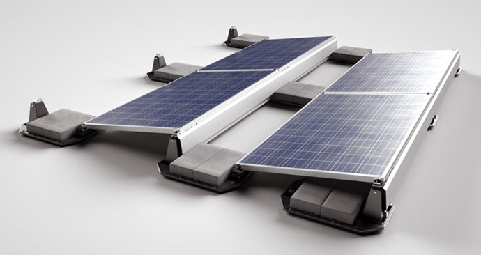 Pv Solar Panel Ballasted Flat Roof Ground Mount Hardware